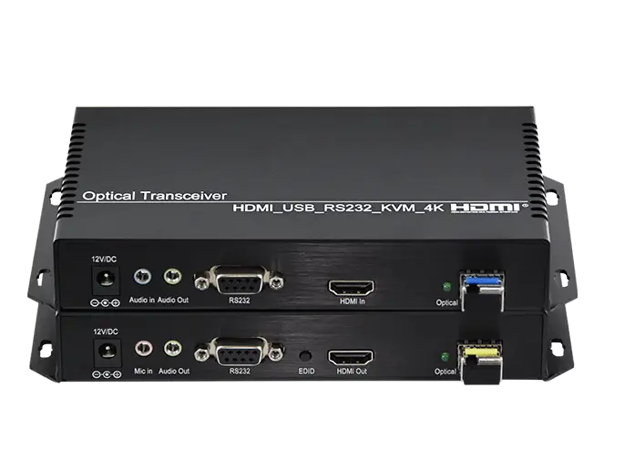 Bộ mở rộng KVM 4K @ 30 HDMI qua cáp quang LC lên đến 20km