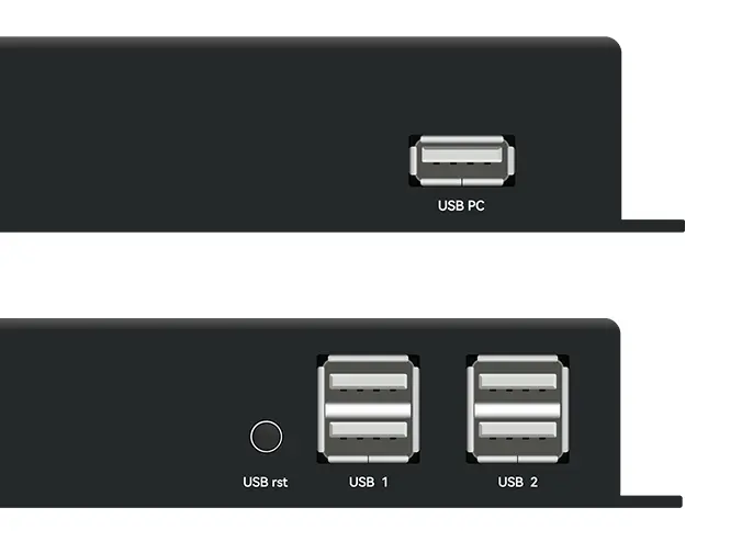KVM Hỗ trợ tất cả các thiết bị bên ngoài USB2.0